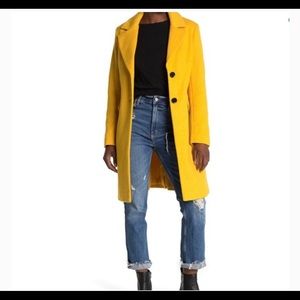 NWT Sam Edelman Long Coat Trench Blazer - Gold